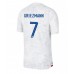 Frankrijk Antoine Griezmann #7 Voetbalkleding Uitshirt WK 2022 Korte Mouwen